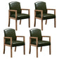 Contemporary Kitchen Square Dining Chair Parsons Dining Side Chair with Wooden Legs Blackish Green Leather 4 Piece Set Clearhalo ' kitchen&dining_furn' 'Dining Chairs' 'Dining Tables & Seating' 'dining_chair' 'furn' 'furn_dining_chair' 'Furniture' 'furniture_dining_chair' 'Kitchen & Dining Furniture' 'kitchen' 3621081