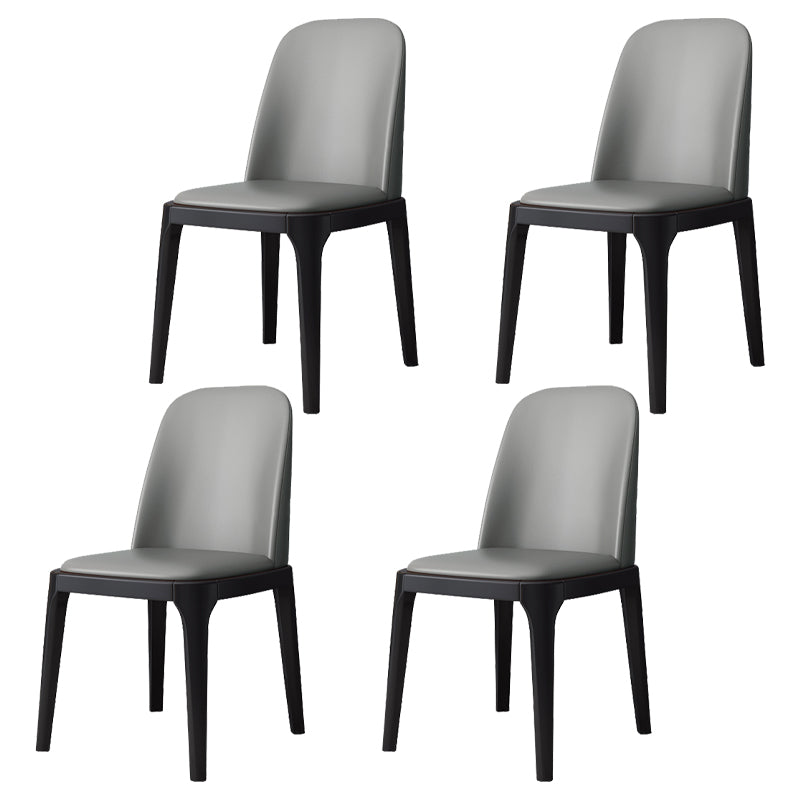 Industrial Style Side Chairs Oak Solid Wood Dining Room Side Chair Set Light Gray 4 Piece Set Black Clearhalo ' kitchen&dining_furn' 'Dining Chairs' 'Dining Tables & Seating' 'dining_chair' 'furn' 'furn_dining_chair' 'Furniture' 'furniture_dining_chair' 'Kitchen & Dining Furniture' 'kitchen' 3621091