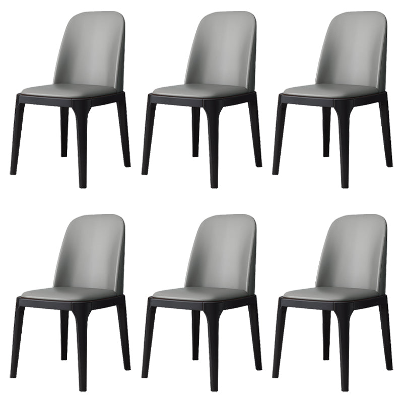 Industrial Style Side Chairs Oak Solid Wood Dining Room Side Chair Set Light Gray 6 Piece Set Black Clearhalo ' kitchen&dining_furn' 'Dining Chairs' 'Dining Tables & Seating' 'dining_chair' 'furn' 'furn_dining_chair' 'Furniture' 'furniture_dining_chair' 'Kitchen & Dining Furniture' 'kitchen' 3621093