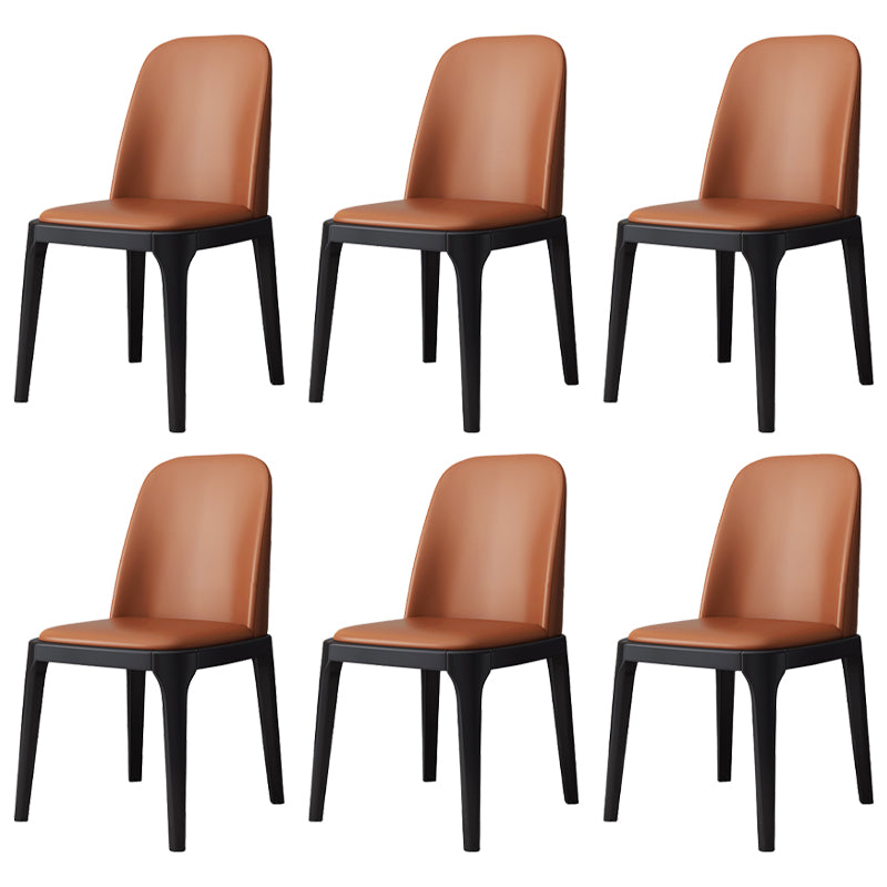 Industrial Style Side Chairs Oak Solid Wood Dining Room Side Chair Set Orange 6 Piece Set Black Clearhalo ' kitchen&dining_furn' 'Dining Chairs' 'Dining Tables & Seating' 'dining_chair' 'furn' 'furn_dining_chair' 'Furniture' 'furniture_dining_chair' 'Kitchen & Dining Furniture' 'kitchen' 3621098