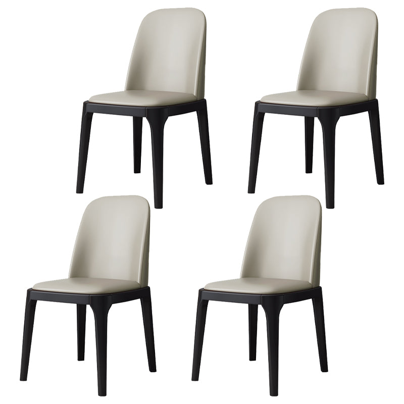Industrial Style Side Chairs Oak Solid Wood Dining Room Side Chair Set Off-White 4 Piece Set Black Clearhalo ' kitchen&dining_furn' 'Dining Chairs' 'Dining Tables & Seating' 'dining_chair' 'furn' 'furn_dining_chair' 'Furniture' 'furniture_dining_chair' 'Kitchen & Dining Furniture' 'kitchen' 3621100