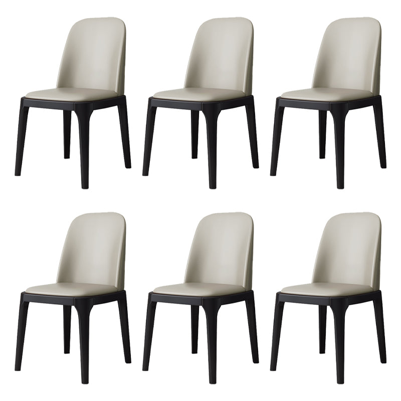 Industrial Style Side Chairs Oak Solid Wood Dining Room Side Chair Set Off-White 6 Piece Set Black Clearhalo ' kitchen&dining_furn' 'Dining Chairs' 'Dining Tables & Seating' 'dining_chair' 'furn' 'furn_dining_chair' 'Furniture' 'furniture_dining_chair' 'Kitchen & Dining Furniture' 'kitchen' 3621101