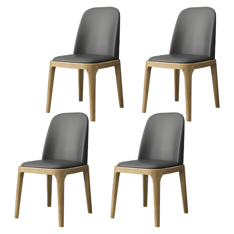 Industrial Style Side Chairs Oak Solid Wood Dining Room Side Chair Set Grey 4 Piece Set Natural Wood Clearhalo ' kitchen&dining_furn' 'Dining Chairs' 'Dining Tables & Seating' 'dining_chair' 'furn' 'furn_dining_chair' 'Furniture' 'furniture_dining_chair' 'Kitchen & Dining Furniture' 'kitchen' 3621103