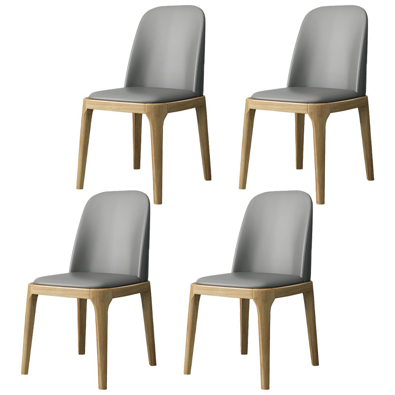 Industrial Style Side Chairs Oak Solid Wood Dining Room Side Chair Set Light Gray 4 Piece Set Natural Wood Clearhalo ' kitchen&dining_furn' 'Dining Chairs' 'Dining Tables & Seating' 'dining_chair' 'furn' 'furn_dining_chair' 'Furniture' 'furniture_dining_chair' 'Kitchen & Dining Furniture' 'kitchen' 3621106