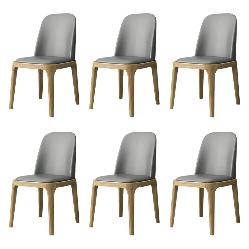 Industrial Style Side Chairs Oak Solid Wood Dining Room Side Chair Set Light Gray 6 Piece Set Natural Wood Clearhalo ' kitchen&dining_furn' 'Dining Chairs' 'Dining Tables & Seating' 'dining_chair' 'furn' 'furn_dining_chair' 'Furniture' 'furniture_dining_chair' 'Kitchen & Dining Furniture' 'kitchen' 3621107