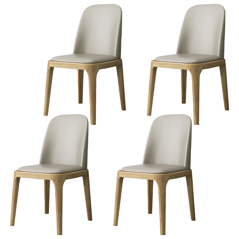 Industrial Style Side Chairs Oak Solid Wood Dining Room Side Chair Set Off-White 4 Piece Set Natural Wood Clearhalo ' kitchen&dining_furn' 'Dining Chairs' 'Dining Tables & Seating' 'dining_chair' 'furn' 'furn_dining_chair' 'Furniture' 'furniture_dining_chair' 'Kitchen & Dining Furniture' 'kitchen' 3621109