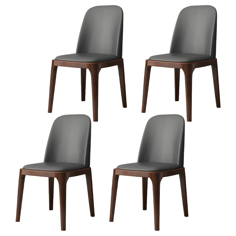 Industrial Style Side Chairs Oak Solid Wood Dining Room Side Chair Set Grey 4 Piece Set Walnut Clearhalo ' kitchen&dining_furn' 'Dining Chairs' 'Dining Tables & Seating' 'dining_chair' 'furn' 'furn_dining_chair' 'Furniture' 'furniture_dining_chair' 'Kitchen & Dining Furniture' 'kitchen' 3621112