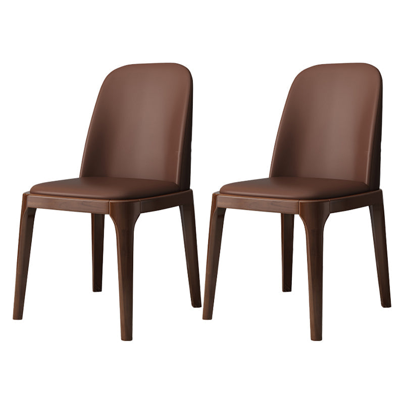 Industrial Style Side Chairs Oak Solid Wood Dining Room Side Chair Set Brown 2 Piece Set Walnut Clearhalo ' kitchen&dining_furn' 'Dining Chairs' 'Dining Tables & Seating' 'dining_chair' 'furn' 'furn_dining_chair' 'Furniture' 'furniture_dining_chair' 'Kitchen & Dining Furniture' 'kitchen' 3621117