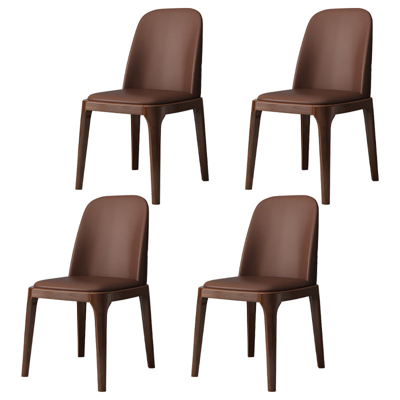 Industrial Style Side Chairs Oak Solid Wood Dining Room Side Chair Set Brown 4 Piece Set Walnut Clearhalo ' kitchen&dining_furn' 'Dining Chairs' 'Dining Tables & Seating' 'dining_chair' 'furn' 'furn_dining_chair' 'Furniture' 'furniture_dining_chair' 'Kitchen & Dining Furniture' 'kitchen' 3621118