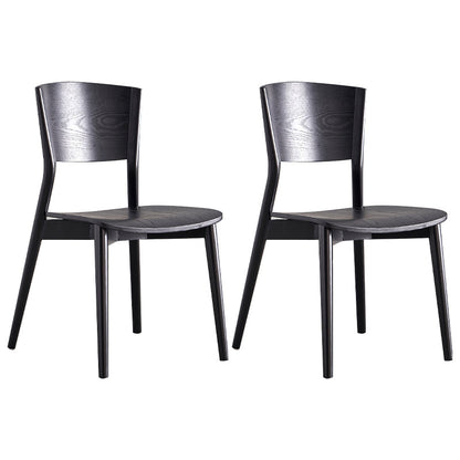 Contemporary Wood Side Dining Chairs Armless Open Back Dining Side Chair for Home Use Black 2 Piece Set Clearhalo ' kitchen&dining_furn' 'Dining Chairs' 'Dining Tables & Seating' 'dining_chair' 'furn' 'furn_dining_chair' 'Furniture' 'furniture_dining_chair' 'Kitchen & Dining Furniture' 'kitchen' 3621124