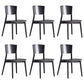 Contemporary Wood Side Dining Chairs Armless Open Back Dining Side Chair for Home Use Black 6 Piece Set Clearhalo ' kitchen&dining_furn' 'Dining Chairs' 'Dining Tables & Seating' 'dining_chair' 'furn' 'furn_dining_chair' 'Furniture' 'furniture_dining_chair' 'Kitchen & Dining Furniture' 'kitchen' 3621127