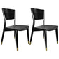 Contemporary Wood Side Dining Chairs Armless Open Back Dining Side Chair for Home Use Black-Gold 2 Piece Set Clearhalo ' kitchen&dining_furn' 'Dining Chairs' 'Dining Tables & Seating' 'dining_chair' 'furn' 'furn_dining_chair' 'Furniture' 'furniture_dining_chair' 'Kitchen & Dining Furniture' 'kitchen' 3621130