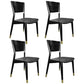 Contemporary Wood Side Dining Chairs Armless Open Back Dining Side Chair for Home Use Black-Gold 4 Piece Set Clearhalo ' kitchen&dining_furn' 'Dining Chairs' 'Dining Tables & Seating' 'dining_chair' 'furn' 'furn_dining_chair' 'Furniture' 'furniture_dining_chair' 'Kitchen & Dining Furniture' 'kitchen' 3621132