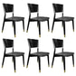 Contemporary Wood Side Dining Chairs Armless Open Back Dining Side Chair for Home Use Black-Gold 6 Piece Set Clearhalo ' kitchen&dining_furn' 'Dining Chairs' 'Dining Tables & Seating' 'dining_chair' 'furn' 'furn_dining_chair' 'Furniture' 'furniture_dining_chair' 'Kitchen & Dining Furniture' 'kitchen' 3621133