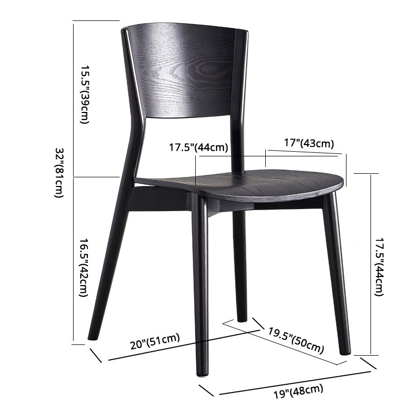 Contemporary Wood Side Dining Chairs Armless Open Back Dining Side Chair for Home Use Clearhalo ' kitchen&dining_furn' 'Dining Chairs' 'Dining Tables & Seating' 'dining_chair' 'furn' 'furn_dining_chair' 'Furniture' 'furniture_dining_chair' 'Kitchen & Dining Furniture' 'kitchen' 3621140