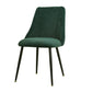 Modern Solid Back Kitchen Dining Side Chair Metal Upholstered Dining Side Chair Blackish Green 1 Piece Black Clearhalo ' kitchen&dining_furn' 'Dining Chairs' 'Dining Tables & Seating' 'dining_chair' 'furn' 'furn_dining_chair' 'Furniture' 'furniture_dining_chair' 'Kitchen & Dining Furniture' 'kitchen' 3621165