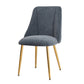 Modern Solid Back Kitchen Dining Side Chair Metal Upholstered Dining Side Chair Gray-Blue 1 Piece Brass Gold Clearhalo ' kitchen&dining_furn' 'Dining Chairs' 'Dining Tables & Seating' 'dining_chair' 'furn' 'furn_dining_chair' 'Furniture' 'furniture_dining_chair' 'Kitchen & Dining Furniture' 'kitchen' 3621174