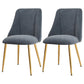 Modern Solid Back Kitchen Dining Side Chair Metal Upholstered Dining Side Chair Gray-Blue 2 Piece Set Brass Gold Clearhalo ' kitchen&dining_furn' 'Dining Chairs' 'Dining Tables & Seating' 'dining_chair' 'furn' 'furn_dining_chair' 'Furniture' 'furniture_dining_chair' 'Kitchen & Dining Furniture' 'kitchen' 3621175