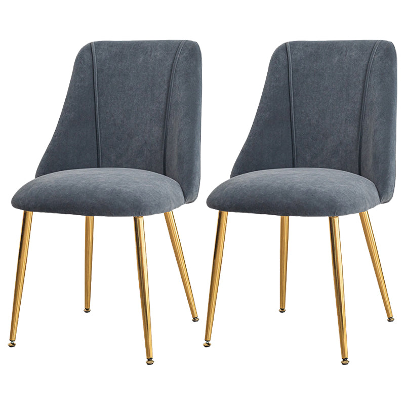 Modern Solid Back Kitchen Dining Side Chair Metal Upholstered Dining Side Chair Gray-Blue 2 Piece Set Brass Gold Clearhalo ' kitchen&dining_furn' 'Dining Chairs' 'Dining Tables & Seating' 'dining_chair' 'furn' 'furn_dining_chair' 'Furniture' 'furniture_dining_chair' 'Kitchen & Dining Furniture' 'kitchen' 3621175