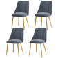 Modern Solid Back Kitchen Dining Side Chair Metal Upholstered Dining Side Chair Gray-Blue 4 Piece Set Brass Gold Clearhalo ' kitchen&dining_furn' 'Dining Chairs' 'Dining Tables & Seating' 'dining_chair' 'furn' 'furn_dining_chair' 'Furniture' 'furniture_dining_chair' 'Kitchen & Dining Furniture' 'kitchen' 3621176