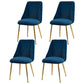 Modern Solid Back Kitchen Dining Side Chair Metal Upholstered Dining Side Chair Dark Blue 4 Piece Set Brass Gold Clearhalo ' kitchen&dining_furn' 'Dining Chairs' 'Dining Tables & Seating' 'dining_chair' 'furn' 'furn_dining_chair' 'Furniture' 'furniture_dining_chair' 'Kitchen & Dining Furniture' 'kitchen' 3621179