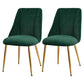 Modern Solid Back Kitchen Dining Side Chair Metal Upholstered Dining Side Chair Blackish Green 2 Piece Set Brass Gold Clearhalo ' kitchen&dining_furn' 'Dining Chairs' 'Dining Tables & Seating' 'dining_chair' 'furn' 'furn_dining_chair' 'Furniture' 'furniture_dining_chair' 'Kitchen & Dining Furniture' 'kitchen' 3621181