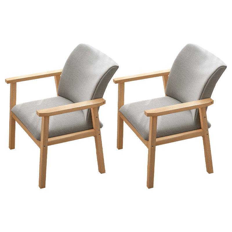 Scandinavian Rubberwood Solid Back Armchair Wood Dining Chair with Natural Legs Light Gray 2 Piece Set Natural Wood Clearhalo ' kitchen&dining_furn' 'Dining Chairs' 'Dining Tables & Seating' 'dining_chair' 'furn' 'furn_dining_chair' 'Furniture' 'furniture_dining_chair' 'Kitchen & Dining Furniture' 'kitchen' 3621186