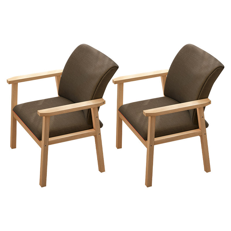 Scandinavian Rubberwood Solid Back Armchair Wood Dining Chair with Natural Legs Coffee 2 Piece Set Natural Wood Clearhalo ' kitchen&dining_furn' 'Dining Chairs' 'Dining Tables & Seating' 'dining_chair' 'furn' 'furn_dining_chair' 'Furniture' 'furniture_dining_chair' 'Kitchen & Dining Furniture' 'kitchen' 3621196