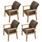 Scandinavian Rubberwood Solid Back Armchair Wood Dining Chair with Natural Legs Coffee 4 Piece Set Natural Wood Clearhalo ' kitchen&dining_furn' 'Dining Chairs' 'Dining Tables & Seating' 'dining_chair' 'furn' 'furn_dining_chair' 'Furniture' 'furniture_dining_chair' 'Kitchen & Dining Furniture' 'kitchen' 3621197