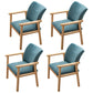 Scandinavian Rubberwood Solid Back Armchair Wood Dining Chair with Natural Legs Dark Green 4 Piece Set Natural Wood Clearhalo ' kitchen&dining_furn' 'Dining Chairs' 'Dining Tables & Seating' 'dining_chair' 'furn' 'furn_dining_chair' 'Furniture' 'furniture_dining_chair' 'Kitchen & Dining Furniture' 'kitchen' 3621203