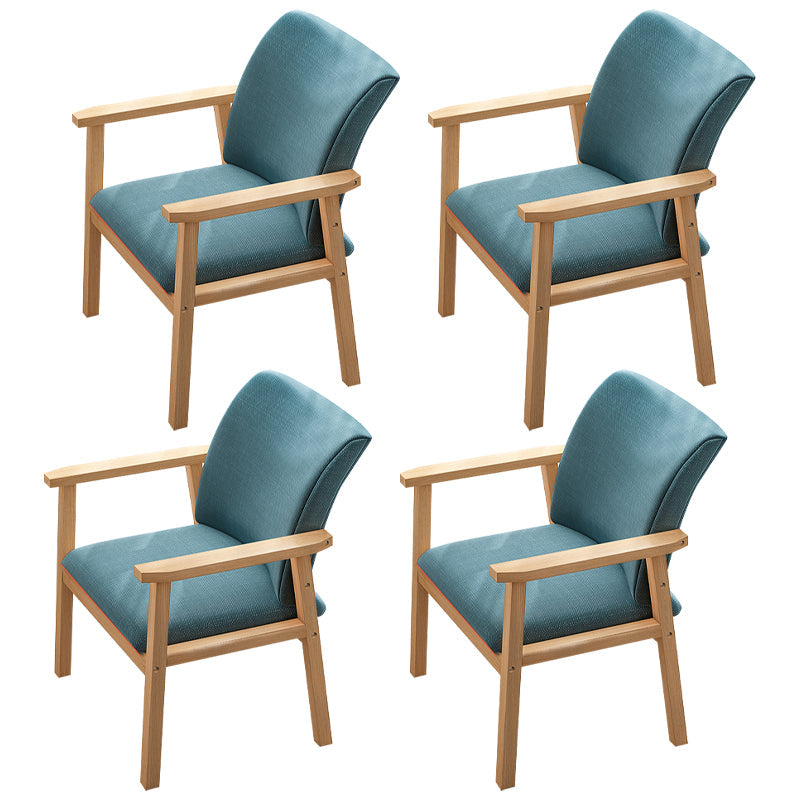 Scandinavian Rubberwood Solid Back Armchair Wood Dining Chair with Natural Legs Dark Green 4 Piece Set Natural Wood Clearhalo ' kitchen&dining_furn' 'Dining Chairs' 'Dining Tables & Seating' 'dining_chair' 'furn' 'furn_dining_chair' 'Furniture' 'furniture_dining_chair' 'Kitchen & Dining Furniture' 'kitchen' 3621203
