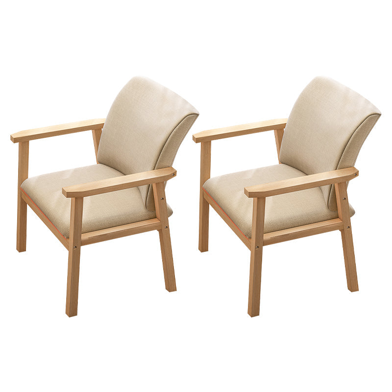 Scandinavian Rubberwood Solid Back Armchair Wood Dining Chair with Natural Legs Light Khaki 2 Piece Set Natural Wood Clearhalo ' kitchen&dining_furn' 'Dining Chairs' 'Dining Tables & Seating' 'dining_chair' 'furn' 'furn_dining_chair' 'Furniture' 'furniture_dining_chair' 'Kitchen & Dining Furniture' 'kitchen' 3621205