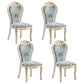 Victorian Dining Room Chair with 4 Wood Legs Parsons Chair for Home Use Blue 4 Piece Set Clearhalo ' kitchen&dining_furn' 'Dining Chairs' 'Dining Tables & Seating' 'dining_chair' 'furn' 'furn_dining_chair' 'Furniture' 'furniture_dining_chair' 'Kitchen & Dining Furniture' 'kitchen' 3621212