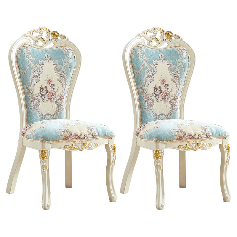 Victorian Dining Room Chair with 4 Wood Legs Parsons Chair for Home Use Light Blue 2 Piece Set Clearhalo ' kitchen&dining_furn' 'Dining Chairs' 'Dining Tables & Seating' 'dining_chair' 'furn' 'furn_dining_chair' 'Furniture' 'furniture_dining_chair' 'Kitchen & Dining Furniture' 'kitchen' 3621217