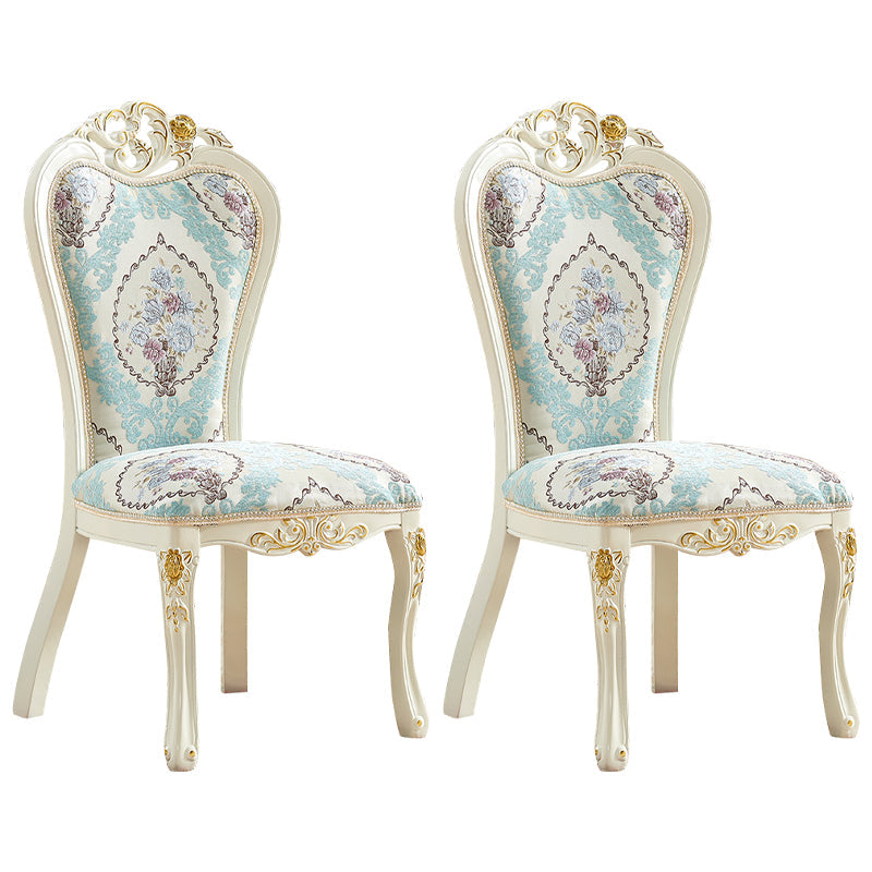 Victorian Dining Room Chair with 4 Wood Legs Parsons Chair for Home Use Green 2 Piece Set Clearhalo ' kitchen&dining_furn' 'Dining Chairs' 'Dining Tables & Seating' 'dining_chair' 'furn' 'furn_dining_chair' 'Furniture' 'furniture_dining_chair' 'Kitchen & Dining Furniture' 'kitchen' 3621223