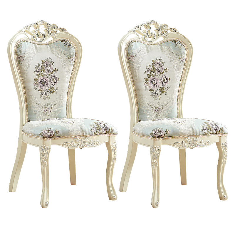 Victorian Dining Room Chair with 4 Wood Legs Parsons Chair for Home Use Light Green 2 Piece Set Clearhalo ' kitchen&dining_furn' 'Dining Chairs' 'Dining Tables & Seating' 'dining_chair' 'furn' 'furn_dining_chair' 'Furniture' 'furniture_dining_chair' 'Kitchen & Dining Furniture' 'kitchen' 3621229