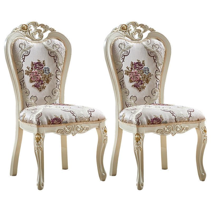 Victorian Dining Room Chair with 4 Wood Legs Parsons Chair for Home Use Burgundy 2 Piece Set Clearhalo ' kitchen&dining_furn' 'Dining Chairs' 'Dining Tables & Seating' 'dining_chair' 'furn' 'furn_dining_chair' 'Furniture' 'furniture_dining_chair' 'Kitchen & Dining Furniture' 'kitchen' 3621232