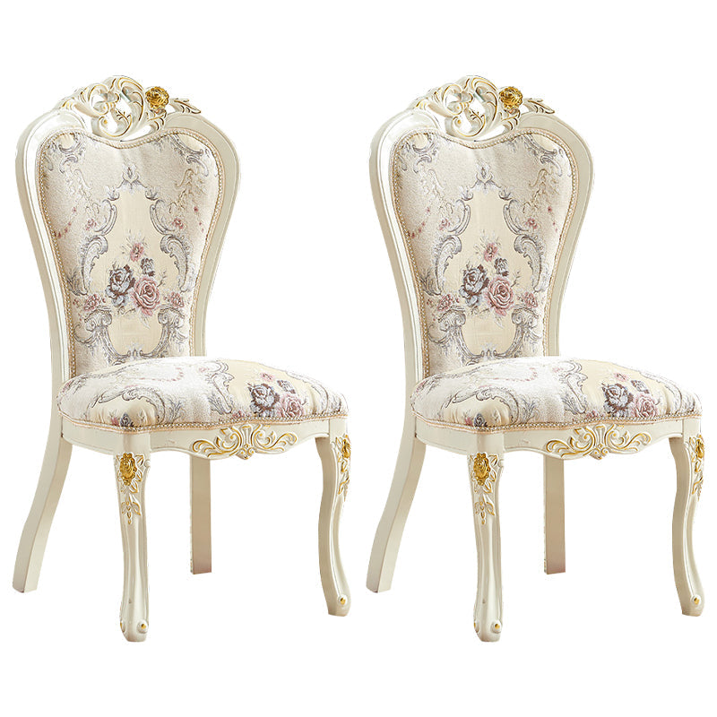 Victorian Dining Room Chair with 4 Wood Legs Parsons Chair for Home Use Apricot 2 Piece Set Clearhalo ' kitchen&dining_furn' 'Dining Chairs' 'Dining Tables & Seating' 'dining_chair' 'furn' 'furn_dining_chair' 'Furniture' 'furniture_dining_chair' 'Kitchen & Dining Furniture' 'kitchen' 3621235