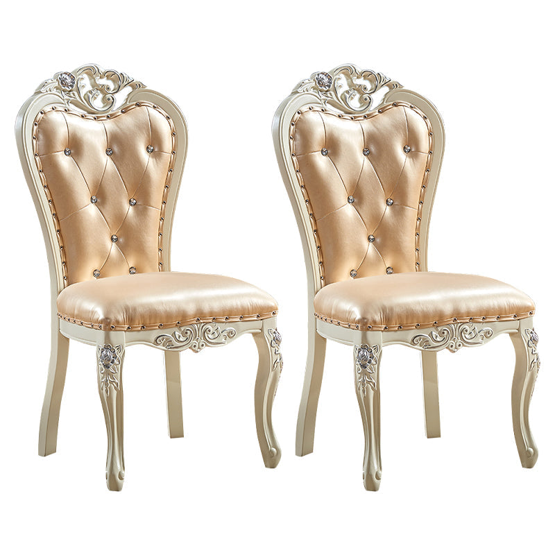 Victorian Dining Room Chair with 4 Wood Legs Parsons Chair for Home Use Ginger 2 Piece Set Clearhalo ' kitchen&dining_furn' 'Dining Chairs' 'Dining Tables & Seating' 'dining_chair' 'furn' 'furn_dining_chair' 'Furniture' 'furniture_dining_chair' 'Kitchen & Dining Furniture' 'kitchen' 3621238