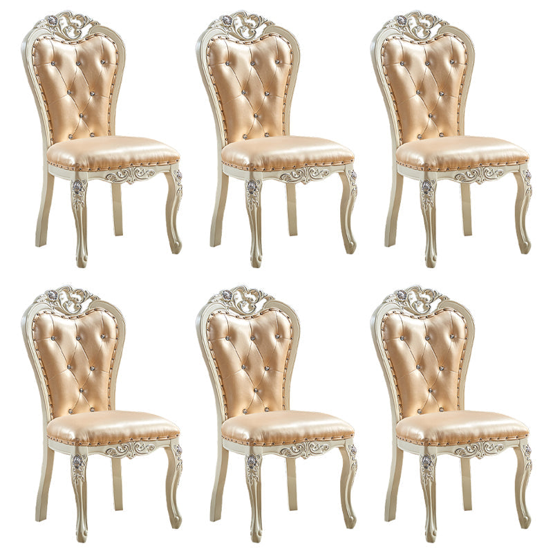 Victorian Dining Room Chair with 4 Wood Legs Parsons Chair for Home Use Ginger 6 Piece Set Clearhalo ' kitchen&dining_furn' 'Dining Chairs' 'Dining Tables & Seating' 'dining_chair' 'furn' 'furn_dining_chair' 'Furniture' 'furniture_dining_chair' 'Kitchen & Dining Furniture' 'kitchen' 3621240