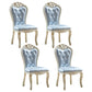 Victorian Dining Room Chair with 4 Wood Legs Parsons Chair for Home Use Blue-Silver 4 Piece Set Clearhalo ' kitchen&dining_furn' 'Dining Chairs' 'Dining Tables & Seating' 'dining_chair' 'furn' 'furn_dining_chair' 'Furniture' 'furniture_dining_chair' 'Kitchen & Dining Furniture' 'kitchen' 3621242
