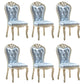 Victorian Dining Room Chair with 4 Wood Legs Parsons Chair for Home Use Blue-Silver 6 Piece Set Clearhalo ' kitchen&dining_furn' 'Dining Chairs' 'Dining Tables & Seating' 'dining_chair' 'furn' 'furn_dining_chair' 'Furniture' 'furniture_dining_chair' 'Kitchen & Dining Furniture' 'kitchen' 3621243