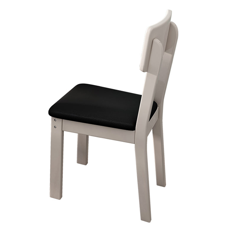 Industrial Wood Open Back Dining Side Chair 15'' Wide Indoor Dining Chair Black 1 Piece White Clearhalo ' kitchen&dining_furn' 'Dining Chairs' 'Dining Tables & Seating' 'dining_chair' 'furn' 'furn_dining_chair' 'Furniture' 'furniture_dining_chair' 'Kitchen & Dining Furniture' 'kitchen' 3621248