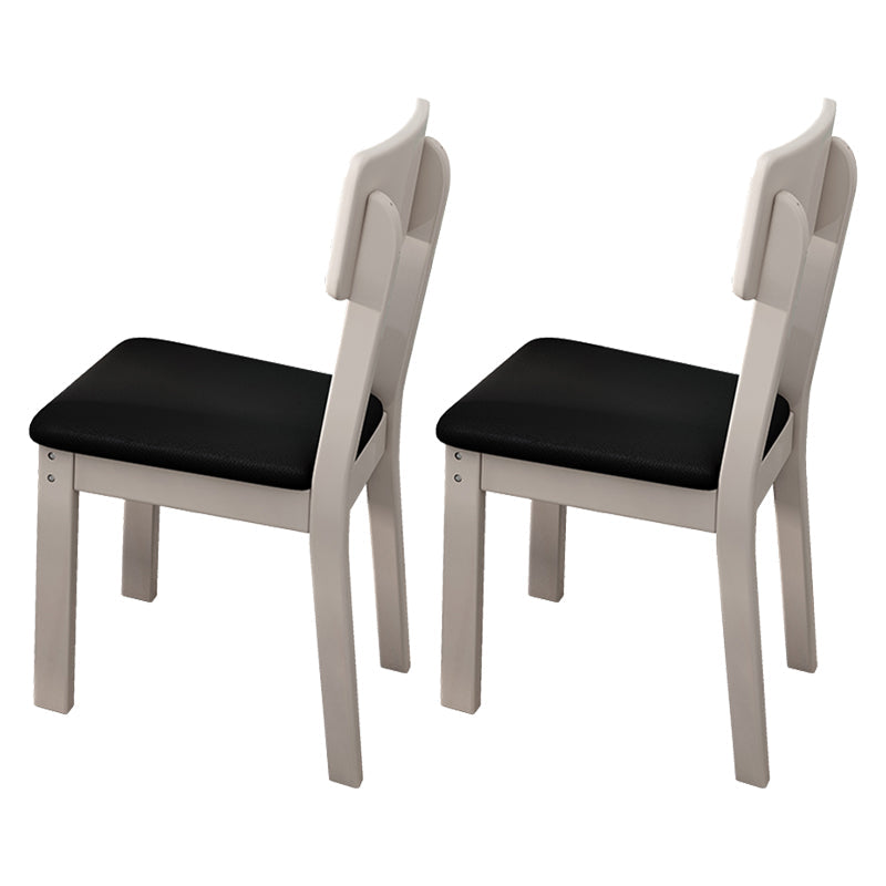 Industrial Wood Open Back Dining Side Chair 15'' Wide Indoor Dining Chair Black 2 Piece Set White Clearhalo ' kitchen&dining_furn' 'Dining Chairs' 'Dining Tables & Seating' 'dining_chair' 'furn' 'furn_dining_chair' 'Furniture' 'furniture_dining_chair' 'Kitchen & Dining Furniture' 'kitchen' 3621250