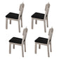 Industrial Wood Open Back Dining Side Chair 15'' Wide Indoor Dining Chair Black 4 Piece Set White Clearhalo ' kitchen&dining_furn' 'Dining Chairs' 'Dining Tables & Seating' 'dining_chair' 'furn' 'furn_dining_chair' 'Furniture' 'furniture_dining_chair' 'Kitchen & Dining Furniture' 'kitchen' 3621251