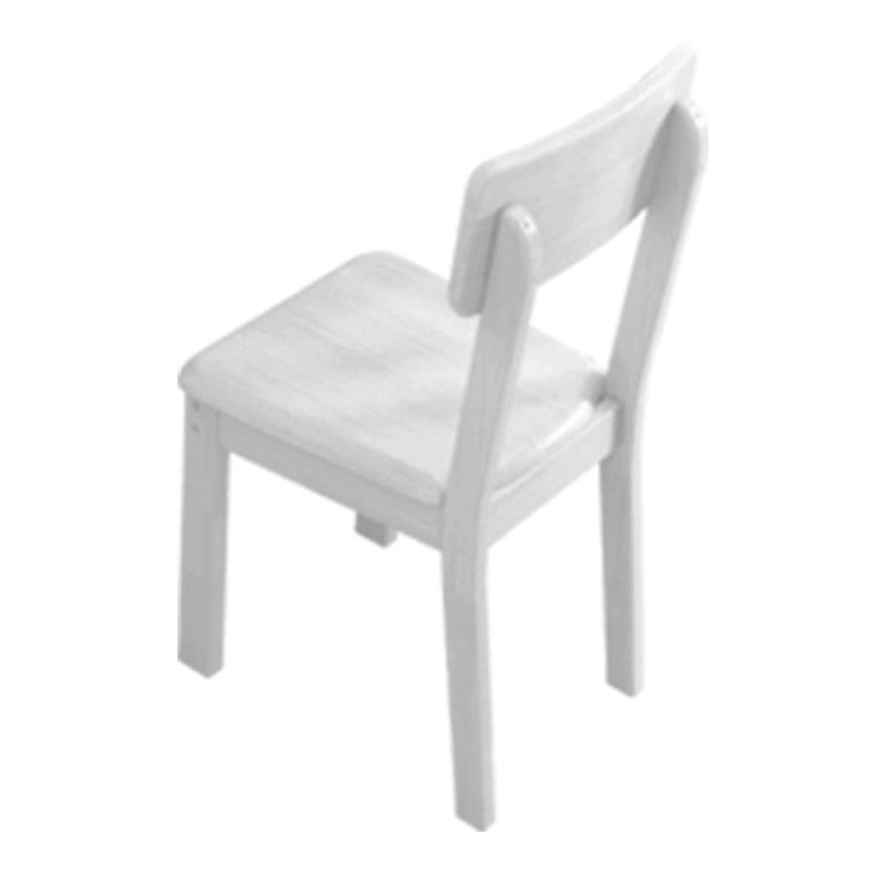 Industrial Wood Open Back Dining Side Chair 15'' Wide Indoor Dining Chair White 1 Piece White Clearhalo ' kitchen&dining_furn' 'Dining Chairs' 'Dining Tables & Seating' 'dining_chair' 'furn' 'furn_dining_chair' 'Furniture' 'furniture_dining_chair' 'Kitchen & Dining Furniture' 'kitchen' 3621253