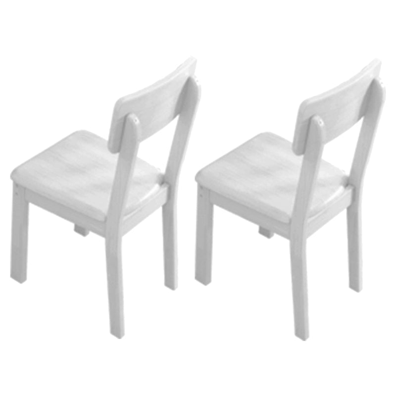 Industrial Wood Open Back Dining Side Chair 15'' Wide Indoor Dining Chair White 2 Piece Set White Clearhalo ' kitchen&dining_furn' 'Dining Chairs' 'Dining Tables & Seating' 'dining_chair' 'furn' 'furn_dining_chair' 'Furniture' 'furniture_dining_chair' 'Kitchen & Dining Furniture' 'kitchen' 3621256