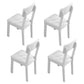 Industrial Wood Open Back Dining Side Chair 15'' Wide Indoor Dining Chair White 4 Piece Set White Clearhalo ' kitchen&dining_furn' 'Dining Chairs' 'Dining Tables & Seating' 'dining_chair' 'furn' 'furn_dining_chair' 'Furniture' 'furniture_dining_chair' 'Kitchen & Dining Furniture' 'kitchen' 3621258