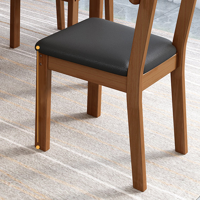 Industrial Wood Open Back Dining Side Chair 15'' Wide Indoor Dining Chair Clearhalo ' kitchen&dining_furn' 'Dining Chairs' 'Dining Tables & Seating' 'dining_chair' 'furn' 'furn_dining_chair' 'Furniture' 'furniture_dining_chair' 'Kitchen & Dining Furniture' 'kitchen' 3621259