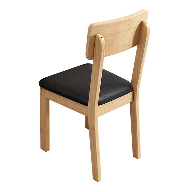 Industrial Wood Open Back Dining Side Chair 15'' Wide Indoor Dining Chair Black 1 Piece Natural Wood Clearhalo ' kitchen&dining_furn' 'Dining Chairs' 'Dining Tables & Seating' 'dining_chair' 'furn' 'furn_dining_chair' 'Furniture' 'furniture_dining_chair' 'Kitchen & Dining Furniture' 'kitchen' 3621260